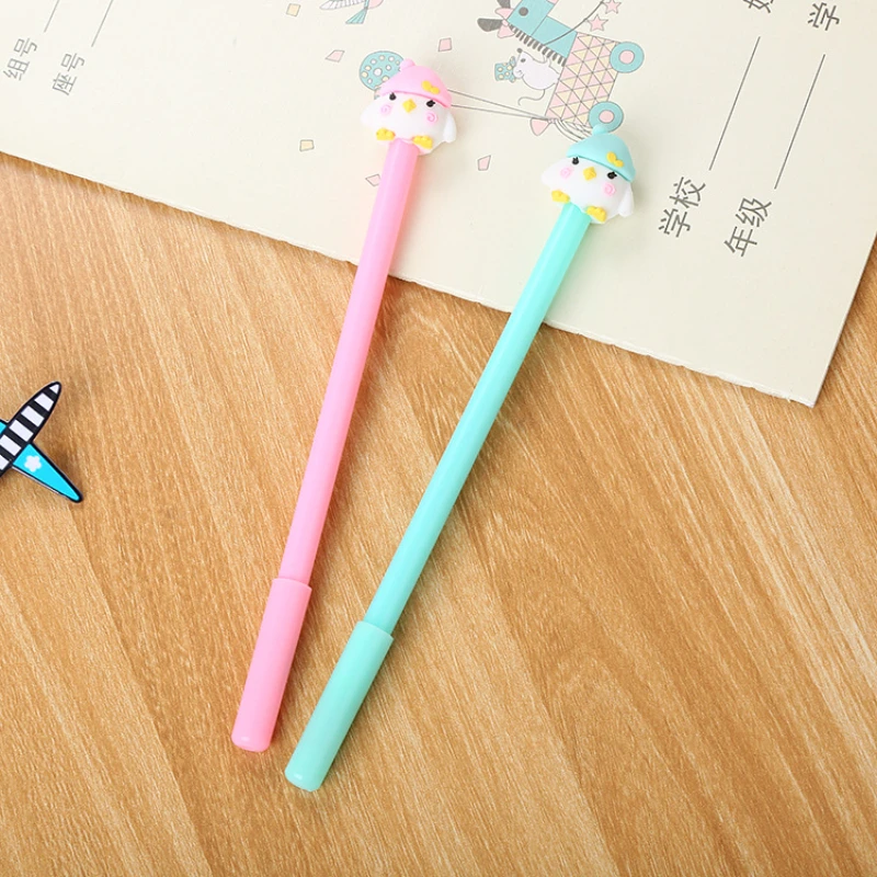 

30PCS Cartoon animal Rollerball pen cute stationery bird student pen office supplies water-based signature pen wholesale