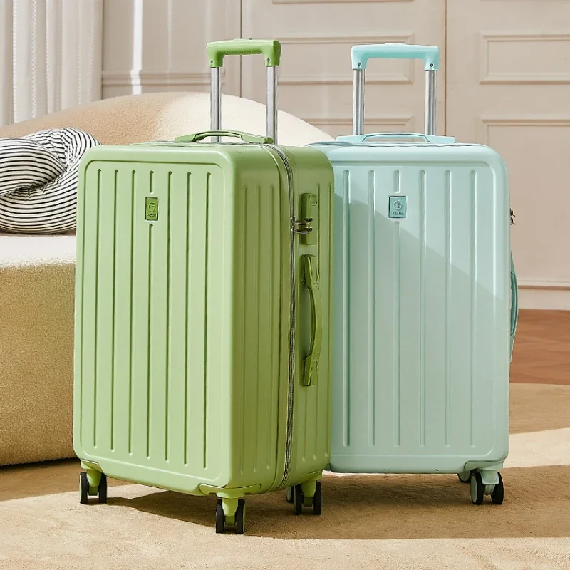 

2024 Travel suitcases on wheels zipper trolley luggage bag woman rolling luggage case combination lock lightweight luggage