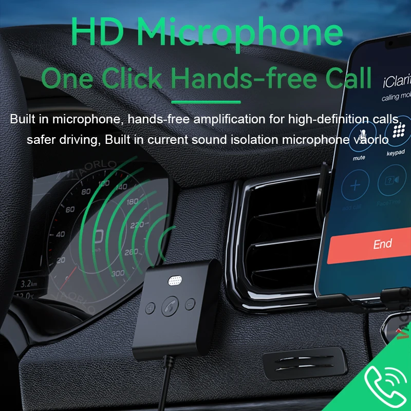 Bluetooth 5.4 Audio Receiver Stereo USB To 3.5mm  Car Audio Aux Wireless Adapter Handsfree Kit For Car BT Transmit USB U-Disk Pl image 4