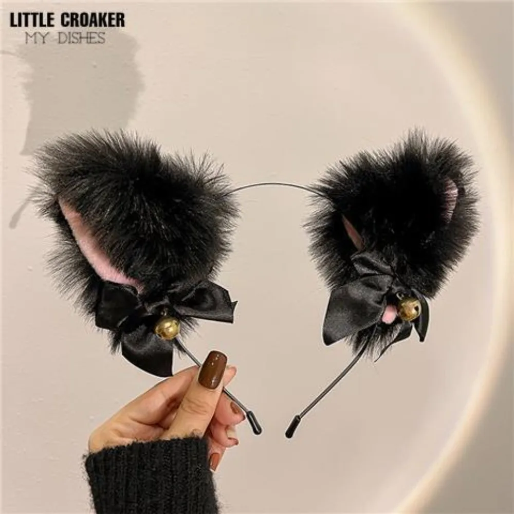 새로운 여우 & 고양이 귀 머리띠 |   종소리가 달린 카와이 동물 헤어 클립 |   코스프레 및 데일리 카와이 스타일을 위한 귀여운 소녀 헤어 액세서리