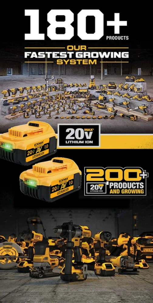 1-3 Stück 20V 4.4ah 10,0 mah dcb200 10000 Ersatz-Li-Ionen-Akku für dewalt max dcb205 dcb201 dcb203 Elektro werkzeug batterien