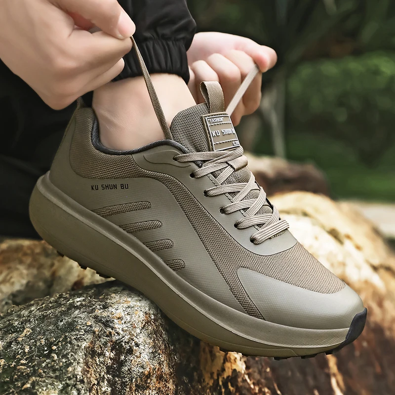 High Quality Black Hiking Shoes for Men Spring Autumn Men Jogging Climbing Shoes Outdoor Man Trekking Sneakers Trainers Big Size