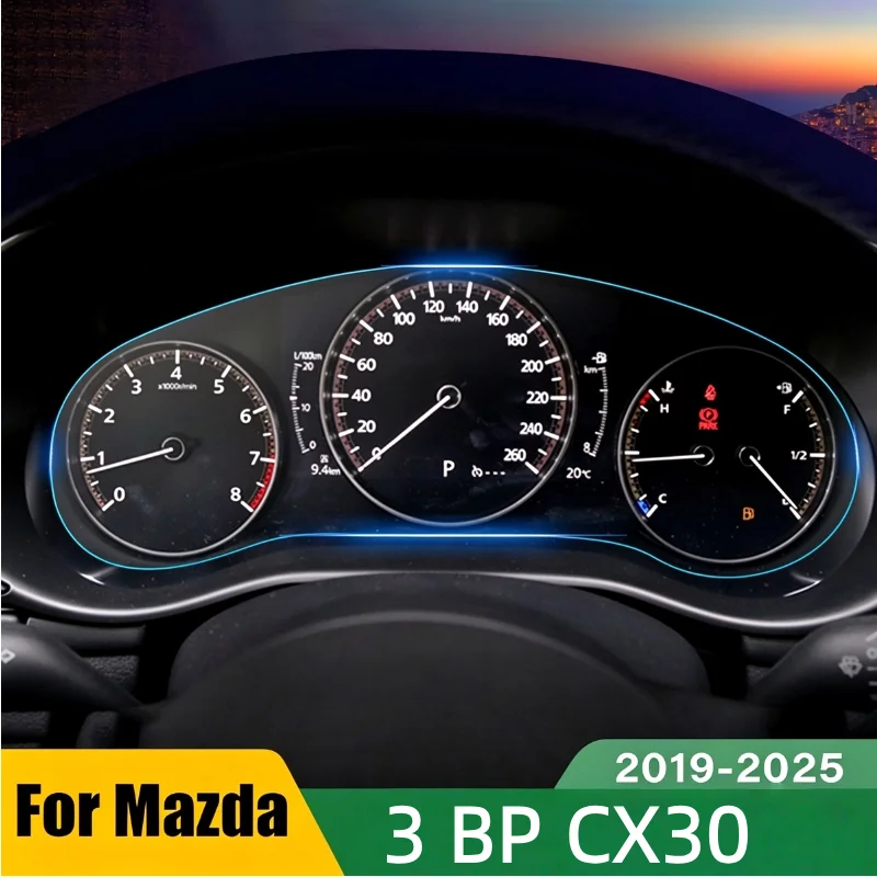 TPU Protective Film For Mazda 3 BP Axela CX-30 2019 -2025 Car instruent Dashboard Auto Interior Anti-scratch Film Fittings