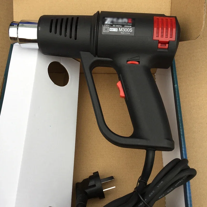 Heat Gun 2000W Heavy Duty Hot Air Gun Variable Temperature Control with 2-Temp Settings, 50- 550C for Crafts, Shrinking PVC