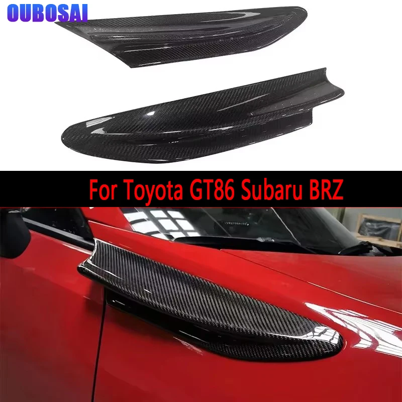 

For Toyota GT86 Subaru BRZ Carbon Fiber Set Auto Fender Side Air Vent Outlet Cover Trim Fit body kit