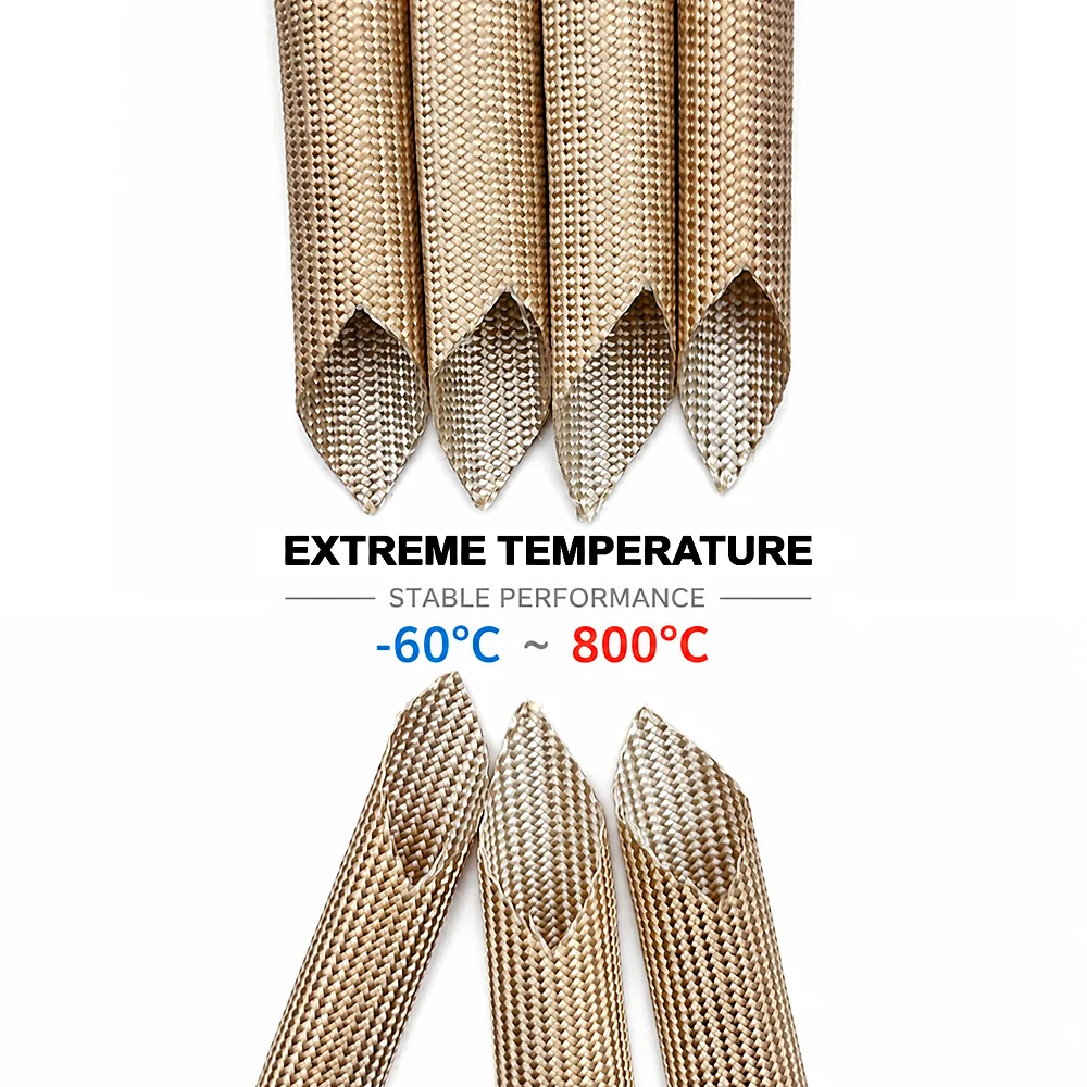 800 deg C fiberglass sleeve ID 1/2.5/3/4/5/6/8/10/12/14/16/18/20/25/30mmTolerant/Insulated/Cable Fire Protection Cover