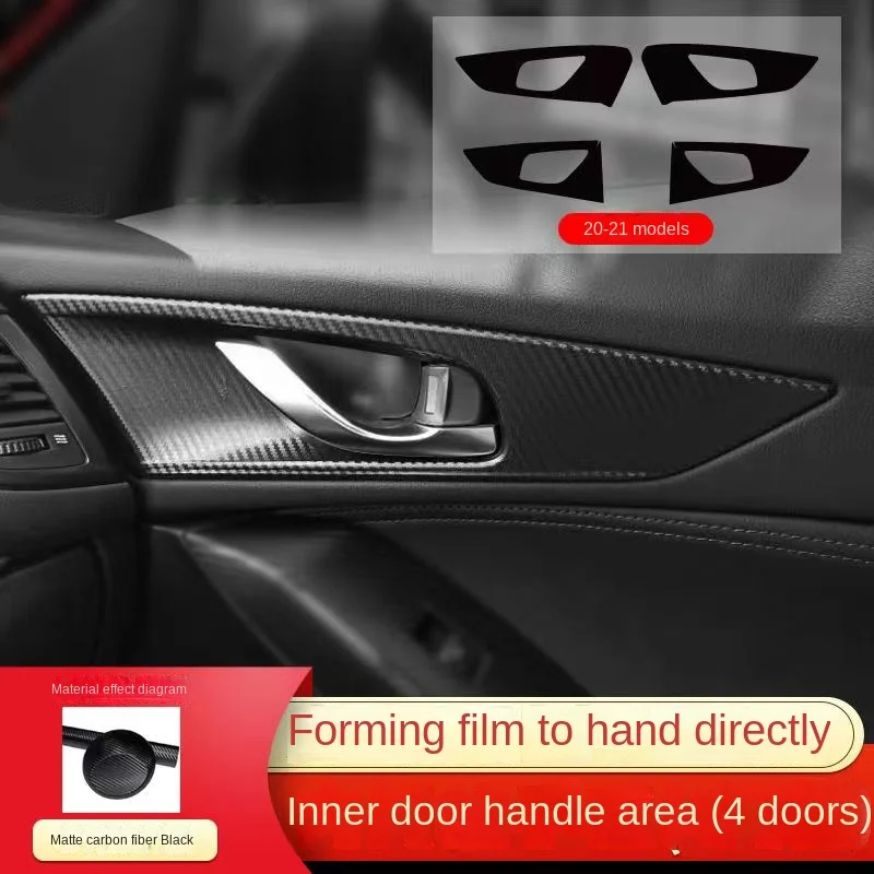 Interieurdecoratiesticker van koolstofvezel voor Mazda CX-4 2016-2021 Centrale bediening, versnellingspook, deurpaneel en raamschakelaar