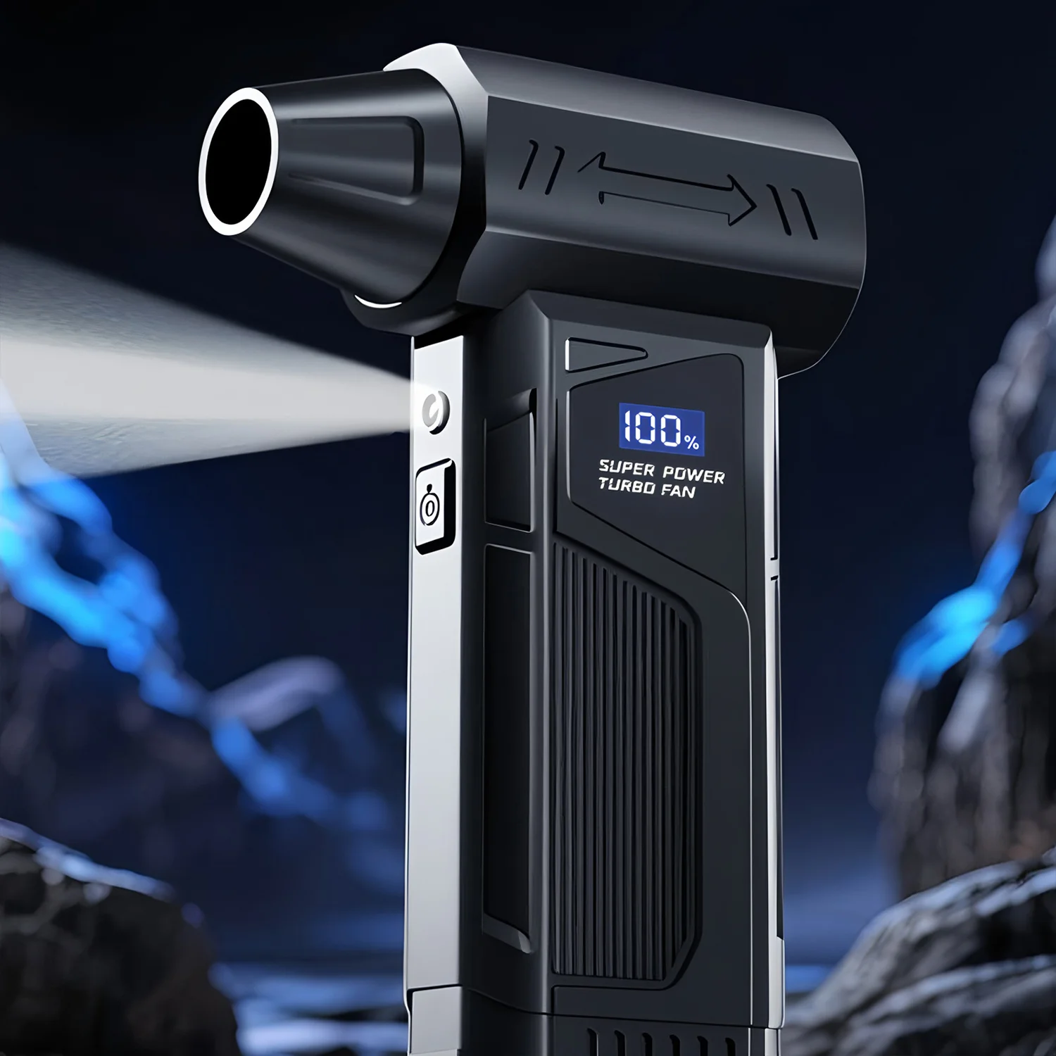 مروحة Warmco المحمولة المحمولة، مروحة تربو صغيرة قوية بقدرة 4000 مللي أمبير في الساعة، 110000PRM عالية السرعة قابلة لإعادة الشحن عبر USB للسفر والخارج #1