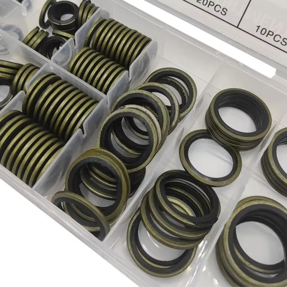 

150pcs/set Rubber Oil Pan Drain Gasket O-Ring Seal Set Combination Bolt Pad Universal Mixed Size Replaceable Washer Cars