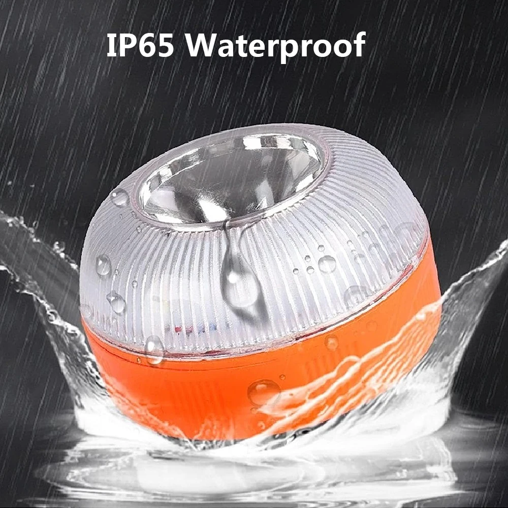 

2pcs Rechargeable Led Car Emergency Light V16 Flashlight Magnetic Induction Strobe Light Road Accident Lamp Beacon Safety Access