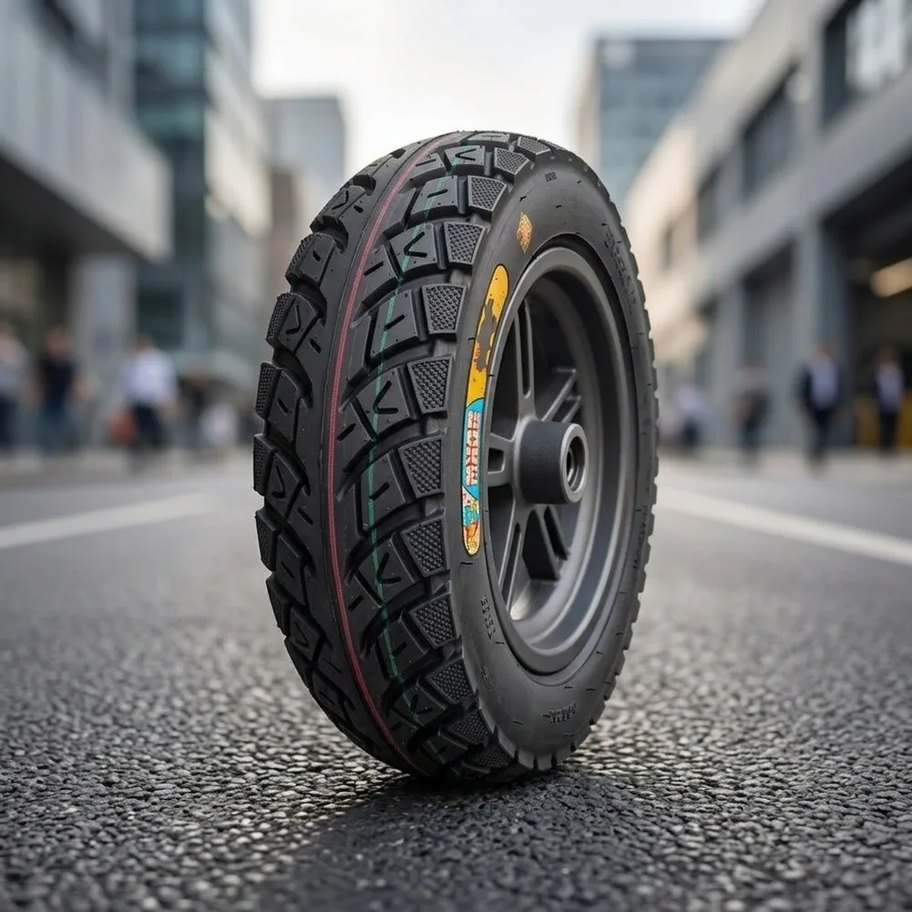 3.00-10 Tubeless Tire 10 Inch Wear Resistant Rubber Anti-Skid For Tread For Electric Bicycle Vehicle Cycling Outer Tire Parts