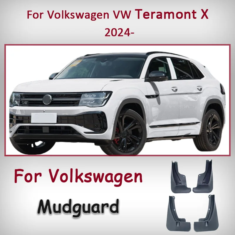 

Для Volkswagen VW Teramont X 2024, крыло переднего и заднего колеса автомобиля, брызговики, брызговики, комплект аксессуаров для брызговиков