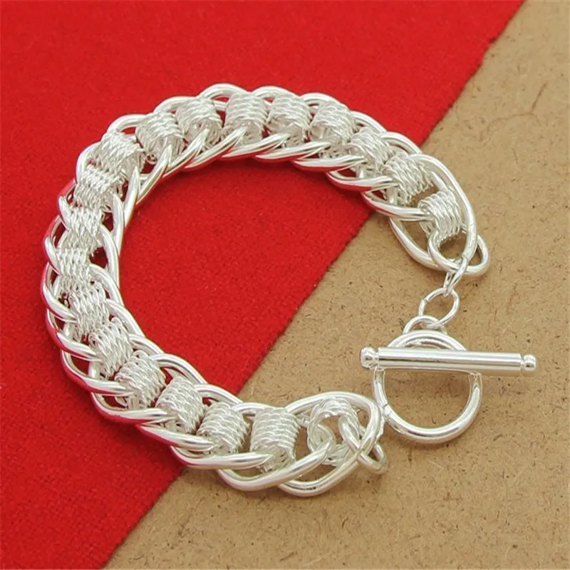 

2025 New 925 Sterling Silver Bracelet Fashion Round Mesh Bracelet for Women Engagement Wedding Jewelry Gifts