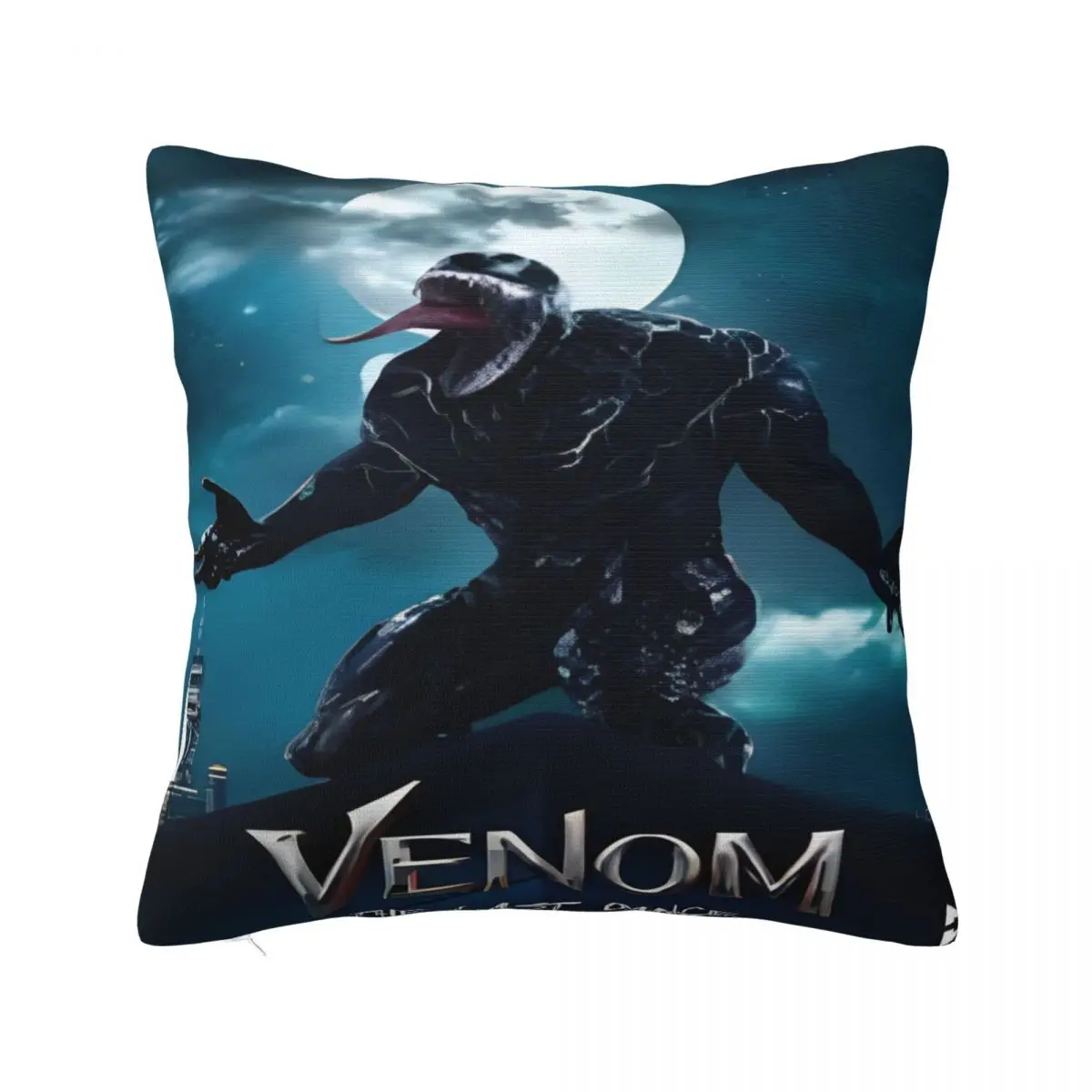 Venom The Last Dance 2024 Movie Pillowcase Stuff Printed Polyester Cushion Cover Decorations Pillow Case Cover Home Square