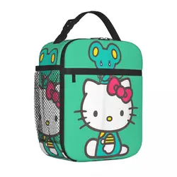 Hello Kitty Best Aunt Insulated Lunch Bags Portable Lunch Container Thermal Bag Tote Lunch Box Office Outdoor Men Women