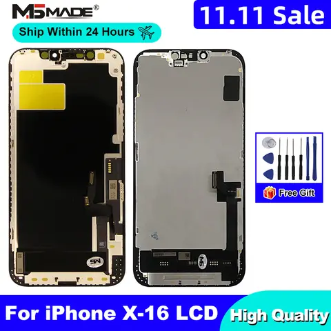 OLED 12 Pro Max LCD Per iPhone X Display 3D Touch 13 Pro Max Schermo Sostituire Per 12 Mini 14 Plus incell 15 Plus display 15 13mini