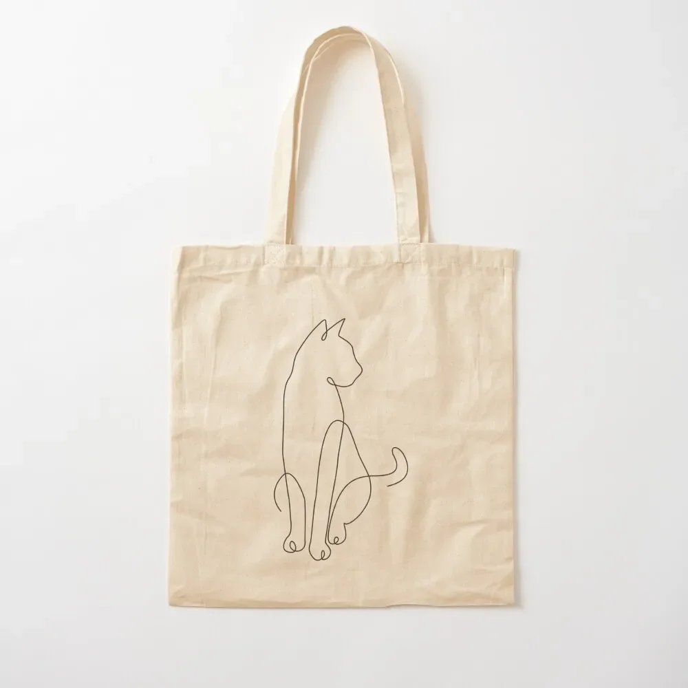 

Minimalist Cat Tote Bag the tote bag foldable reusable bag