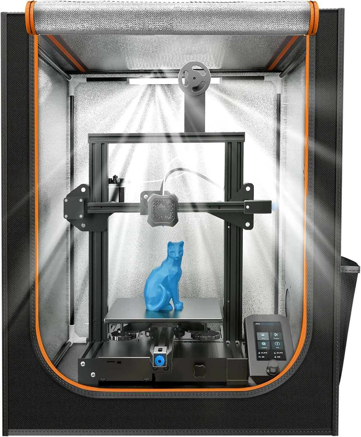 

3D Printer Enclosure with LED Light, Fireproof Dustproof Tent for Ender 3 Max Neo, S1 Plus, Ender 5, CR-10 Models