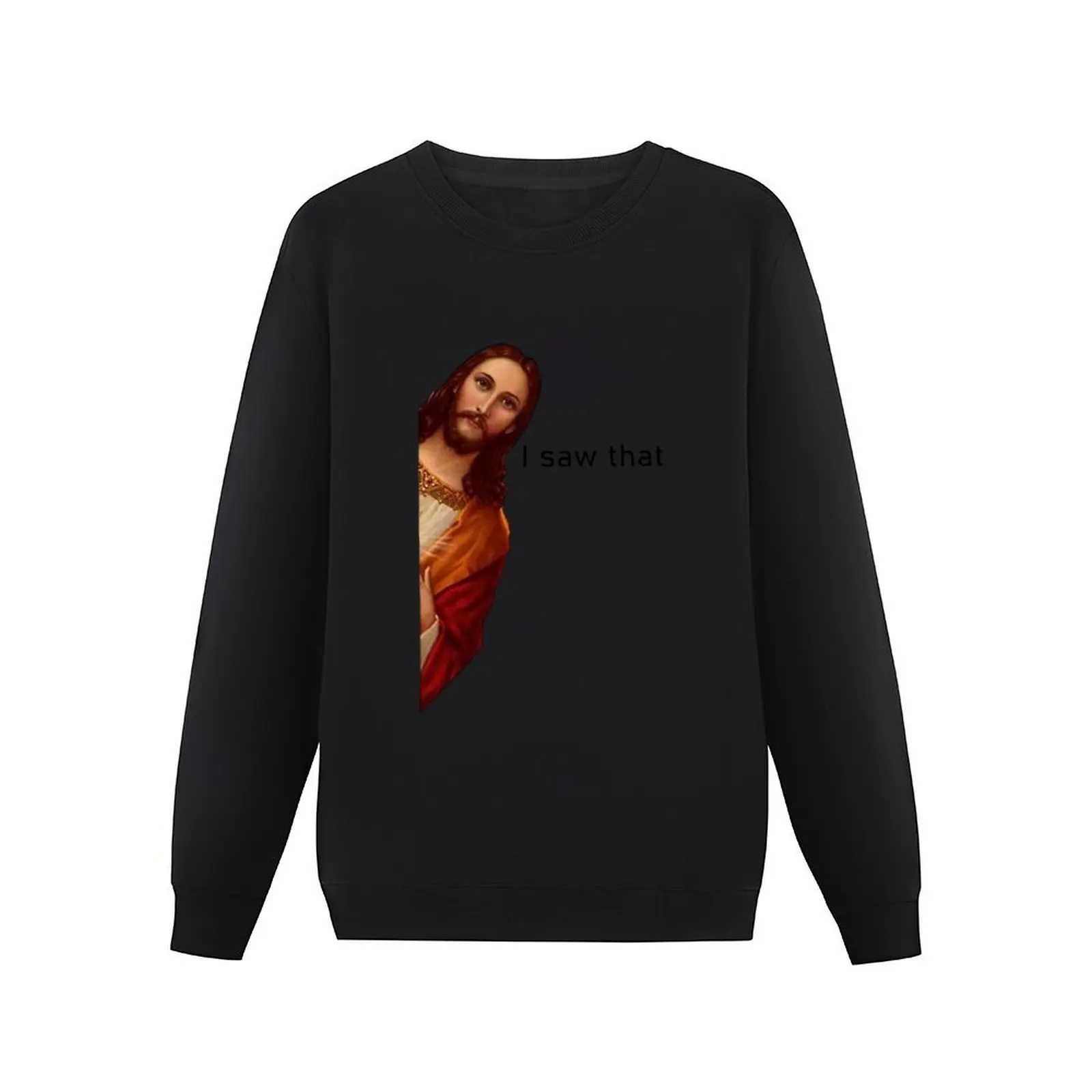 jesus i saw that Pullover Hoodie korean clothes men's sweat-shirt set men clothing men's sweatshirts