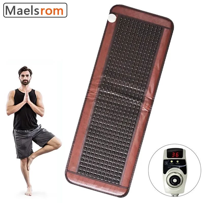 

Jade Mat Heating Warming Pad Electric Hot stones Massager Jade Tourmaline Heat Mat Bed Sofa Pad Mattres Heated Smart Timer Home