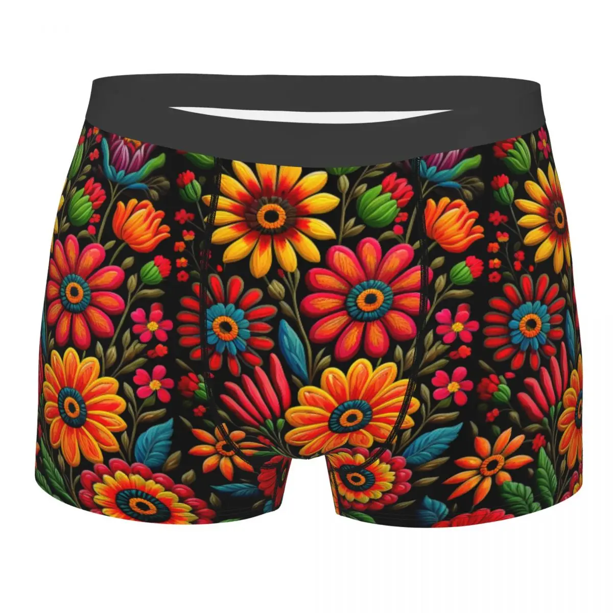 

Пользовательские красочные цветочные мексиканские цветы боксеры шорты мужские трусы нижнее белье модные трусы