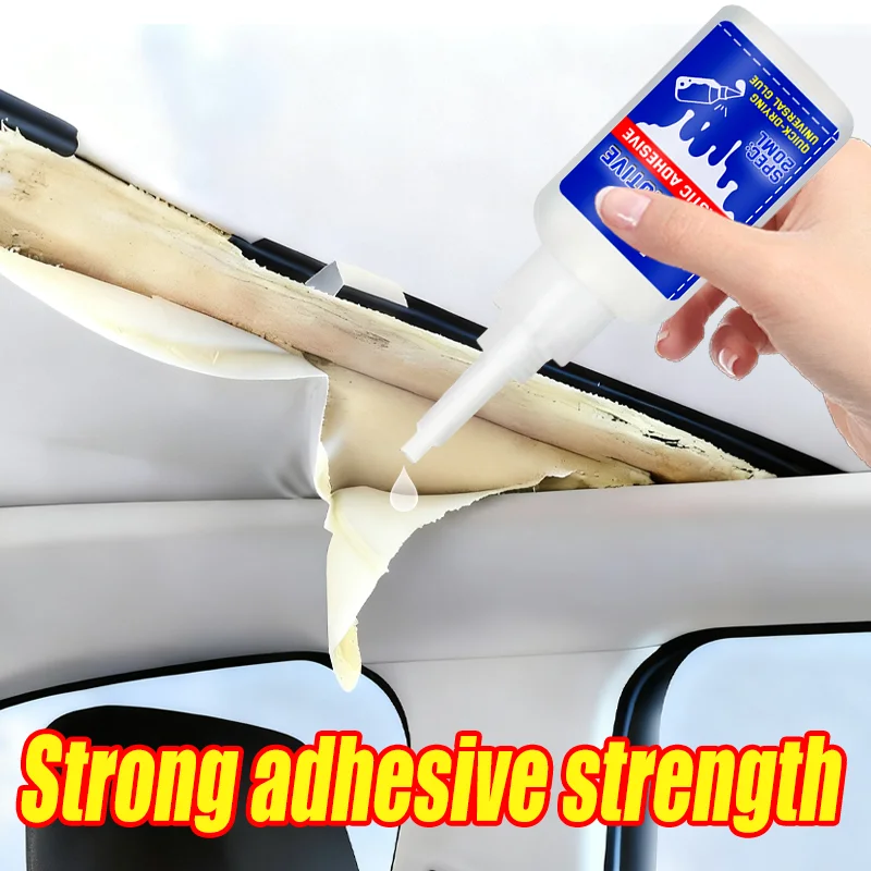 Auto Interior Adhesive for Roof Lining Repair - High Strength Bonding for Car Ceilings and Trims - Quick-Setting Glue 20ml