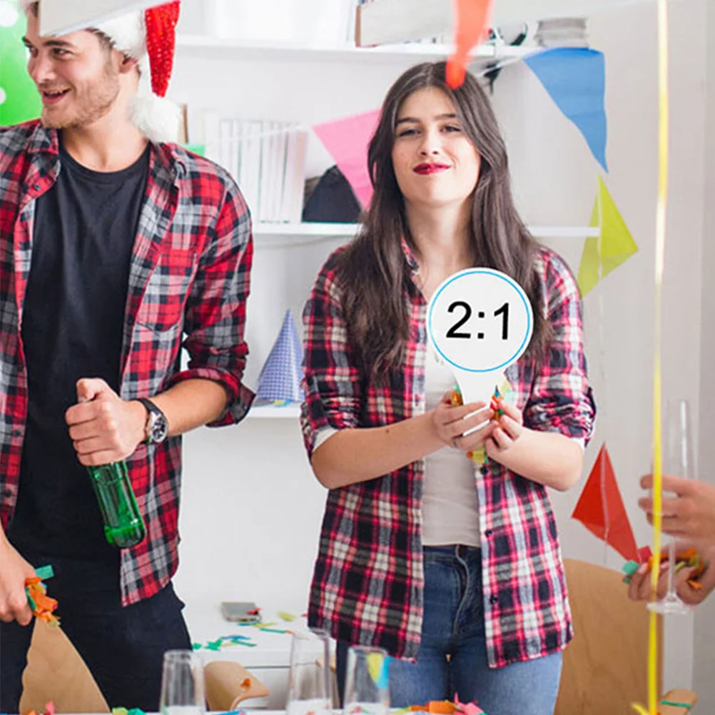 6 قطعة لوحة النتائج الجافة الفارغة المحمولة لألعاب التصويت الحكم لوحة تحديد الأحداث المكتبية المدرسية من جانب واحد