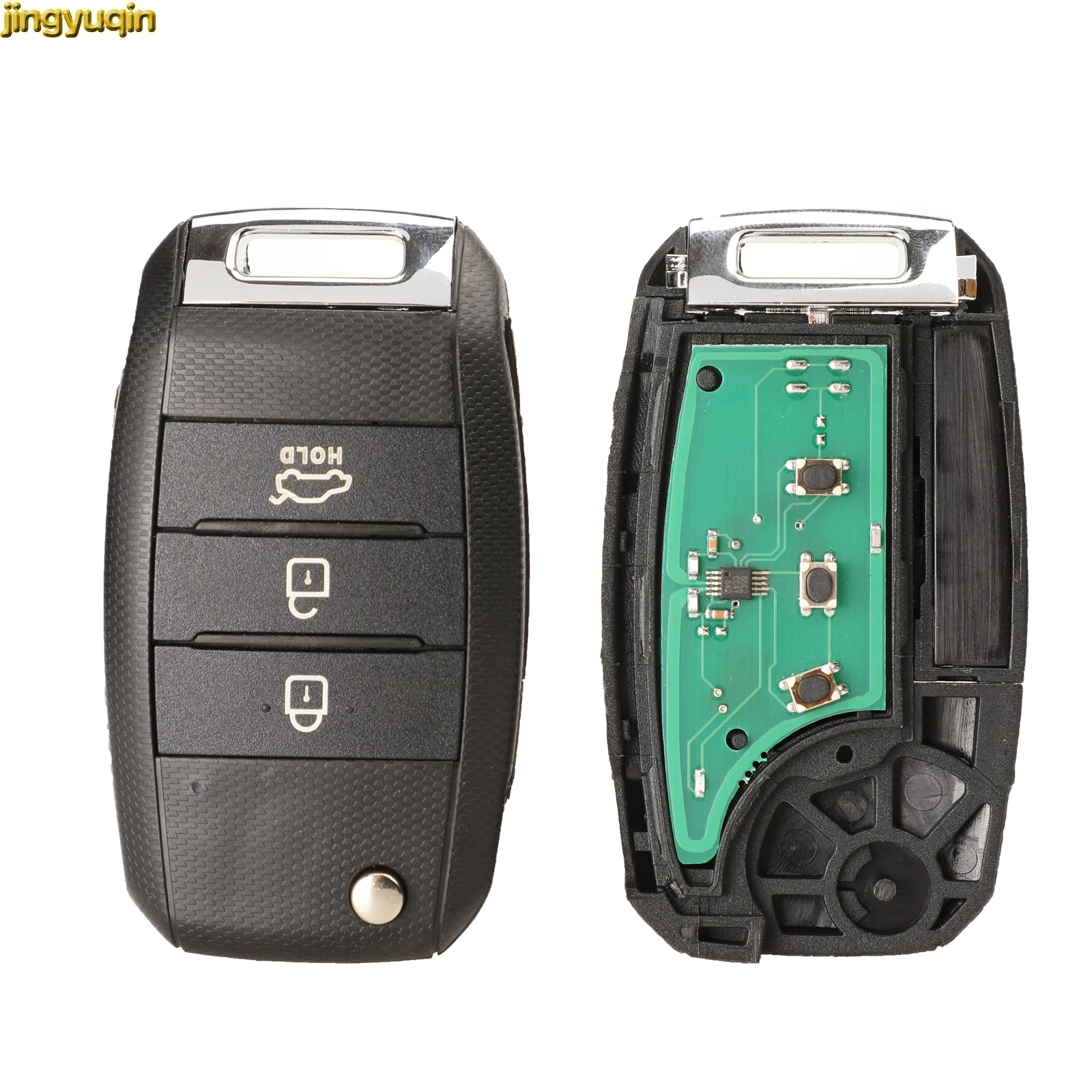 Jingyuqin Flip Remote Car Key 433mhz ID46 4D70 Chip For Kia Cerato K3 2013 2014 2015 2016 2017 2018 2019 3B Control Fob