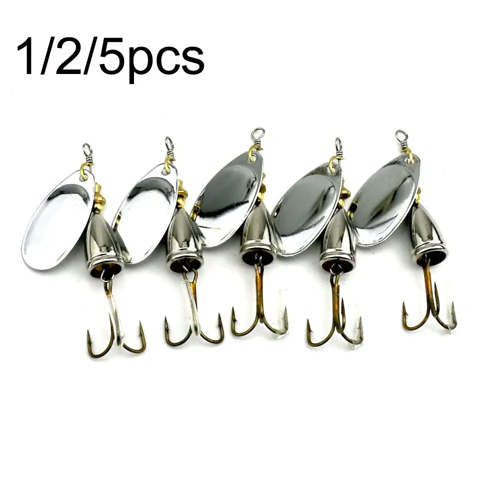 1/2/5pcs hard metal spinnerbaits trolling blade sequins spinner spoons wobbler catfish pesca fishing tackles 6.5CM 8.5G