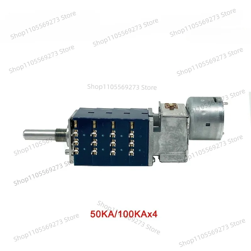 

FOR ALPS 50KA/100KAx4 Rotary Potentiometer With Motor 12Pin RK27 Series Half/Slotted Shaft Without Detent Quad-unit