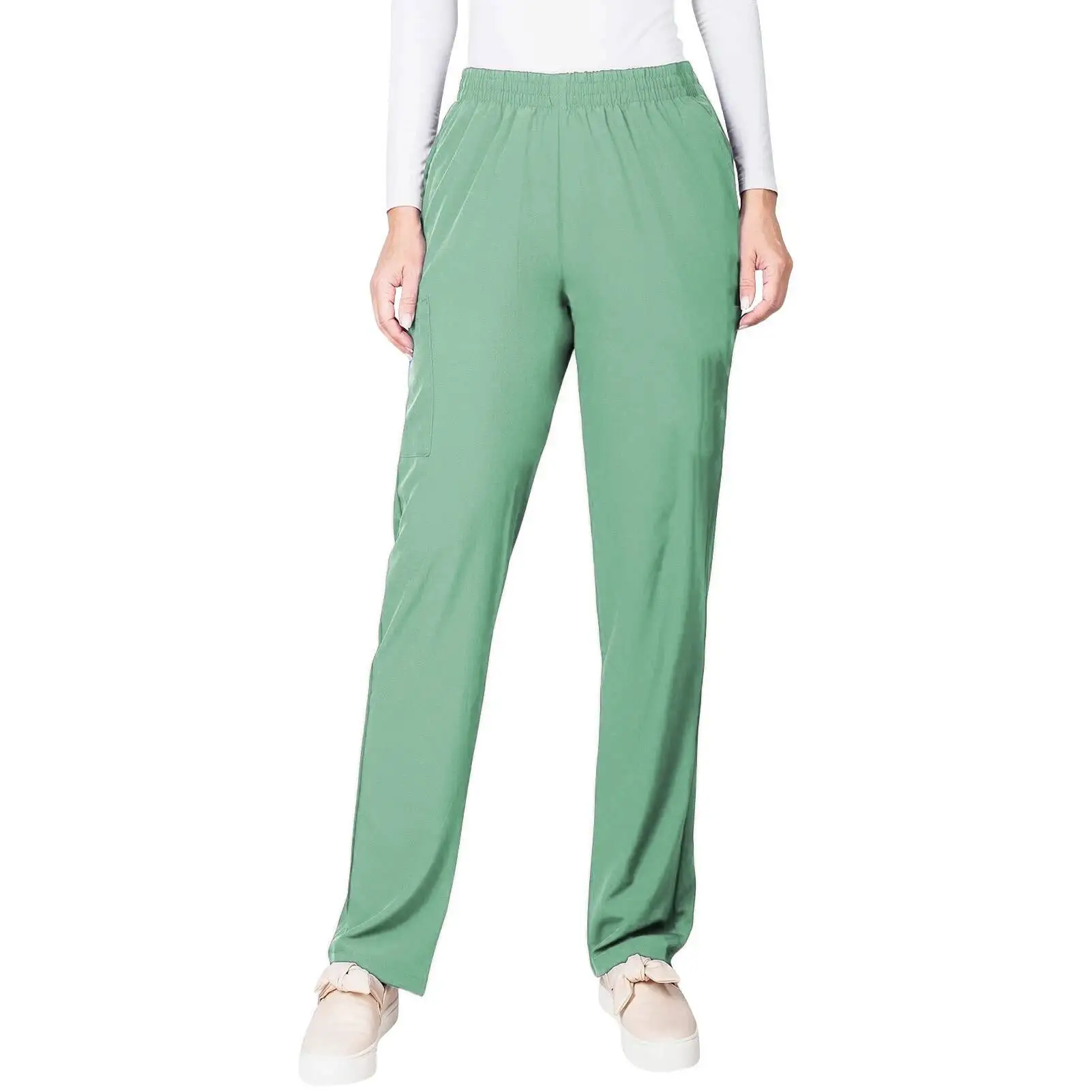 Pantalon d'infirmière ample pour femmes, pour toutes les saisons, travail médical, rose, bleu, médecin, blanc, grande taille, bas élastique