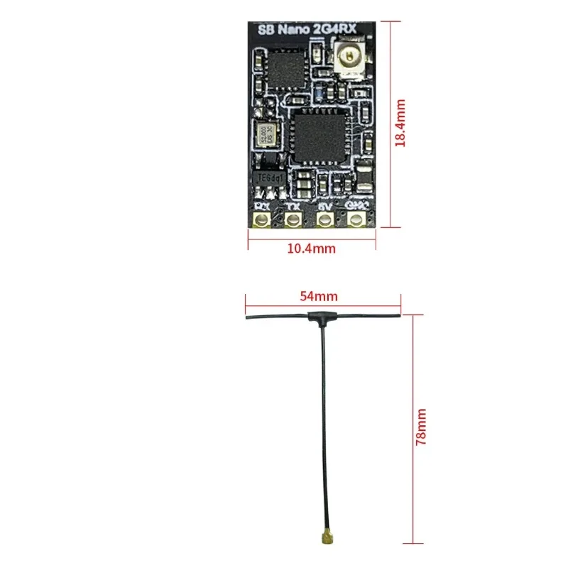 SpeedyBee Nano 2.4G ExpressLRS 수신기 고정익 FPV 레이싱 드론용 저지연 장거리 고감도 10.4mm X 18.4mm