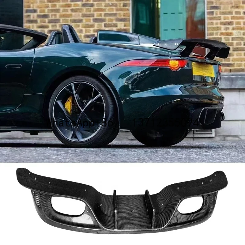 Top Quality Carbon Fiber Car Body kits Suitable For Jaguar F-Type 2013-2016 Rear lip Car buers