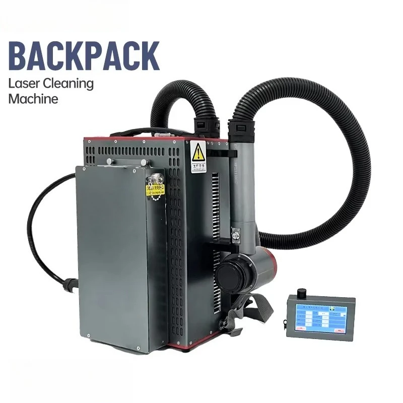 Deposit Price Small Backpack Type Fiber Laser Pulse  Handheld Laser Cleaning Machine Laser Rust Removal Machine for Pipe Tube