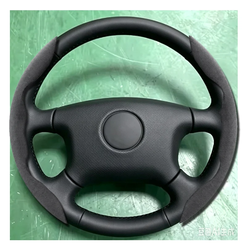 Steering Wheel Cover For Suzuki Vitara 1994-2004 Hand-stitched Fully Covered Black Napa Leather Car Interior
