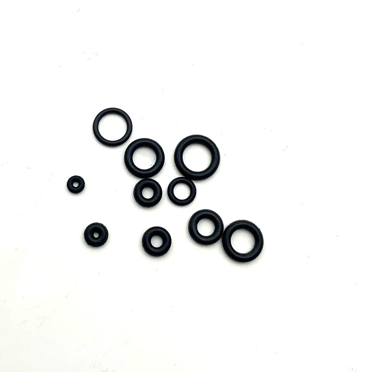 Black Non-Toxic Food Grade VMQ Silicone Sealing O Ring Kit 250Pcs High Temp Resistant Round Seal Gaskets CS1/1.5mm OD4-10mm