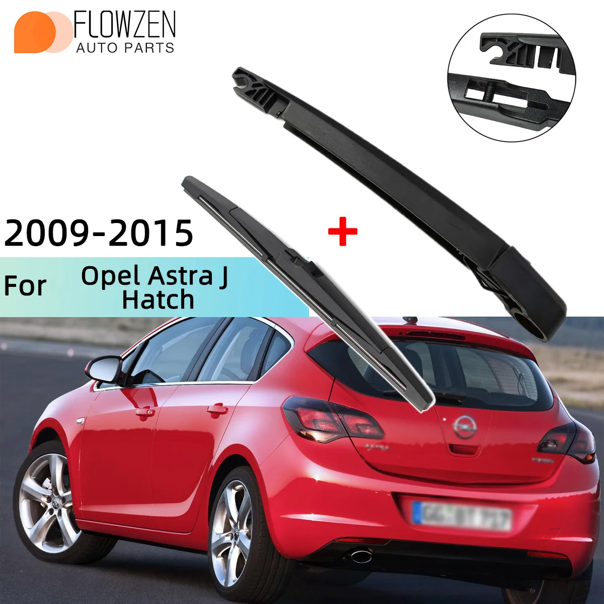 Rear Windscreen Wiper Blade Wiper Arm Kit For  Opel Astra J Hatch 2009--2015 Windscreen Windshield Wipers Brushes Cleaning Acces