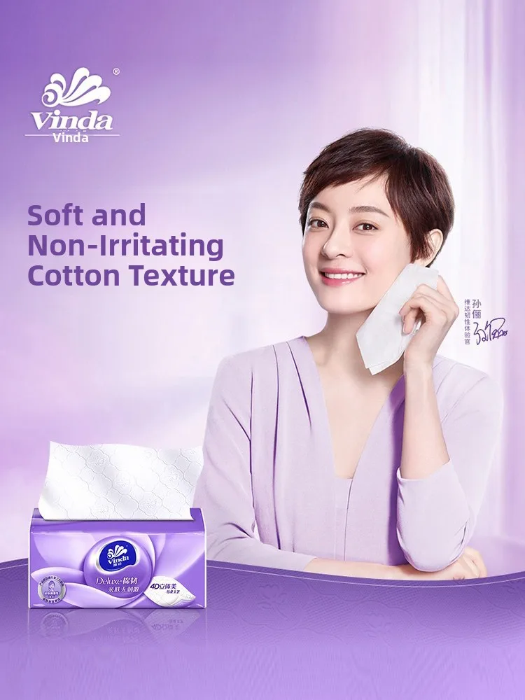 Vinda 3 strati taglia S 00-D tessuto morbido 6+2 tovaglioli per la cena Pa continuo per uso domestico carta velina con motivo floreale pred