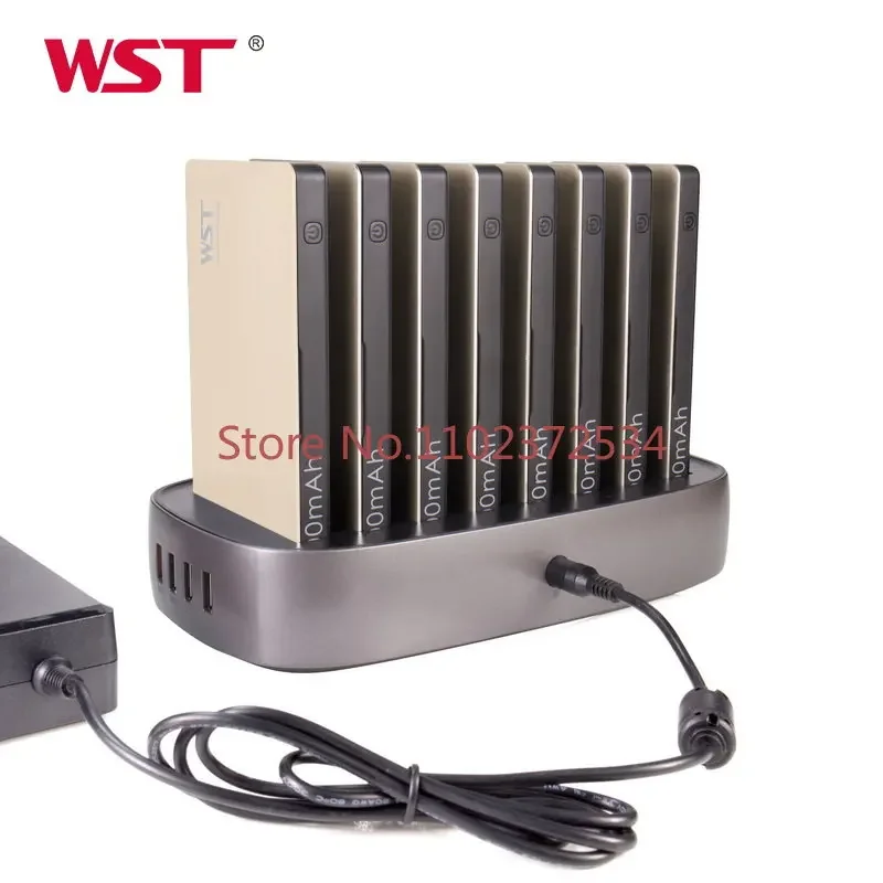 WST WP931B8 luxury gift power bank mobile share power charging station for multiple devices