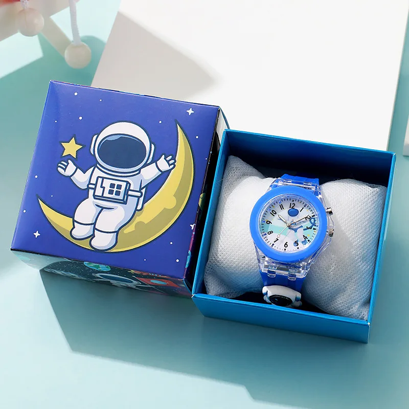 كارتون ميكي فلاش ضوء الفتيات الساعات مع صندوق سيليكون حزام سبايدرمان الأطفال الساعات أطفال طالب ساعة reloj Infantil