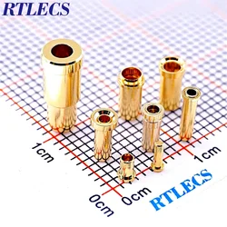 50/200/1000 Pcs PIN Receptacle Contact Clip Loaded To Mate Plug Diameter 0.5 0.8 1.0 1.5 2.0 MM Gold Plated Board
