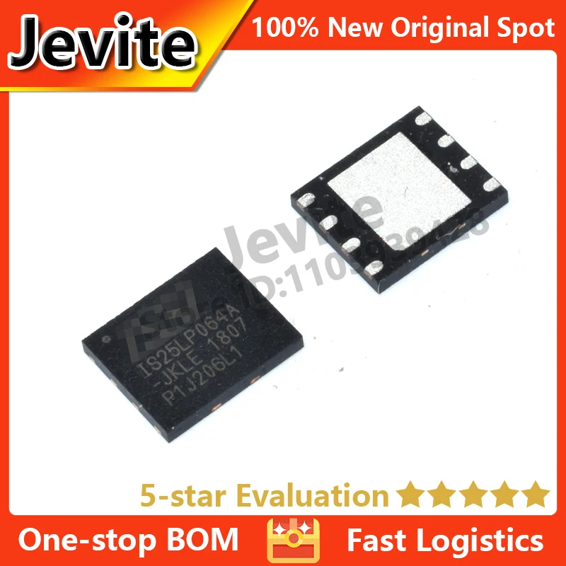 

Jevite 100% New Original electronics Controller IC 10-50 units/lote IS25LP064A-JKLE WSON-8 64Mb FLASH