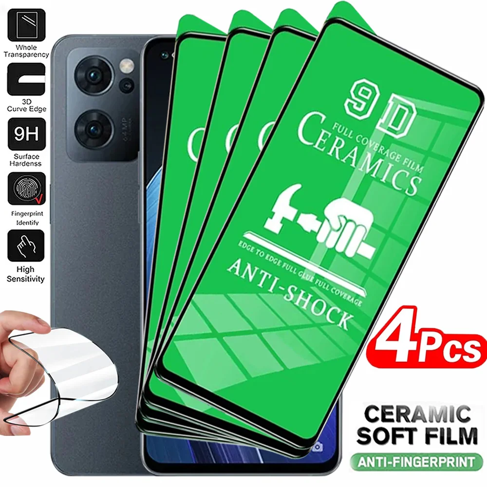 4PCS HD Soft Ceramics Film For OPPO Reno 7 8 Pro Plus 5 Find X3 X5 Lite A52 A72 A92 A98 A38 A78 A79 Screen Protectors Not Glass