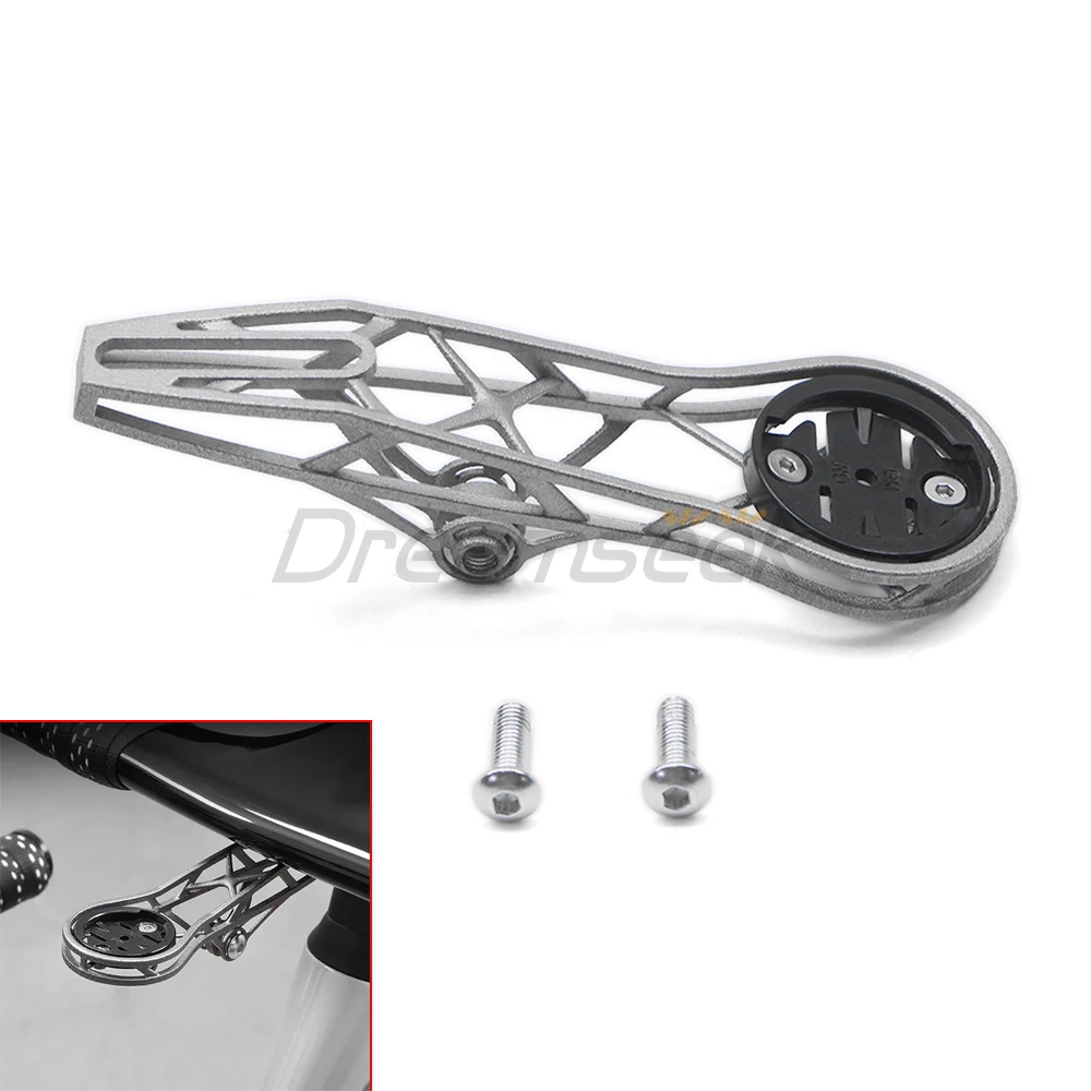 

Bike Computer Mount Holder Integrated Handlebar Extension Bracket for Garmin Wahoo GoPro Camera Light 3D Printed Titanium Alloy