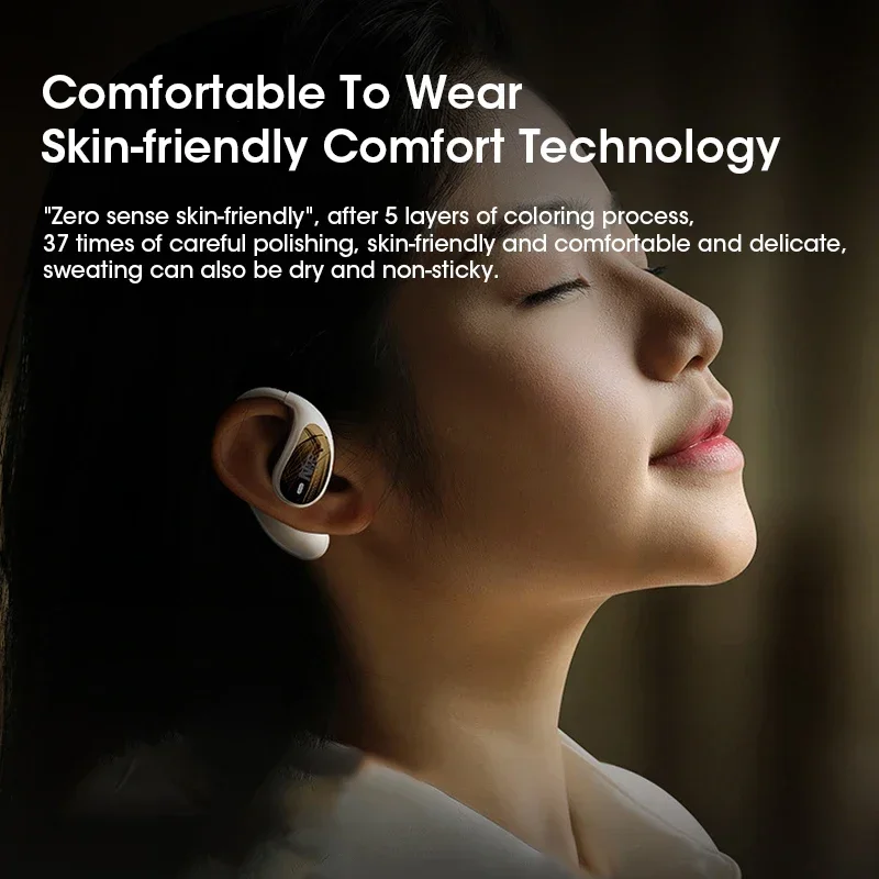 2024 OWS 귀고리 스포츠 이어폰 무선 헤드셋 공기 전도 Bluetooth 헤드폰 Bluetooth 5.3 이어폰 TWS 이어 버드