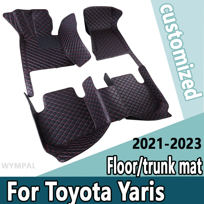 Car Floor Mats For Toyota Yaris Hybrid Mazda2 Hybrid MXPH11 2021 2022 2023 Waterproof Protective Pad Floor Cover Car Accessories