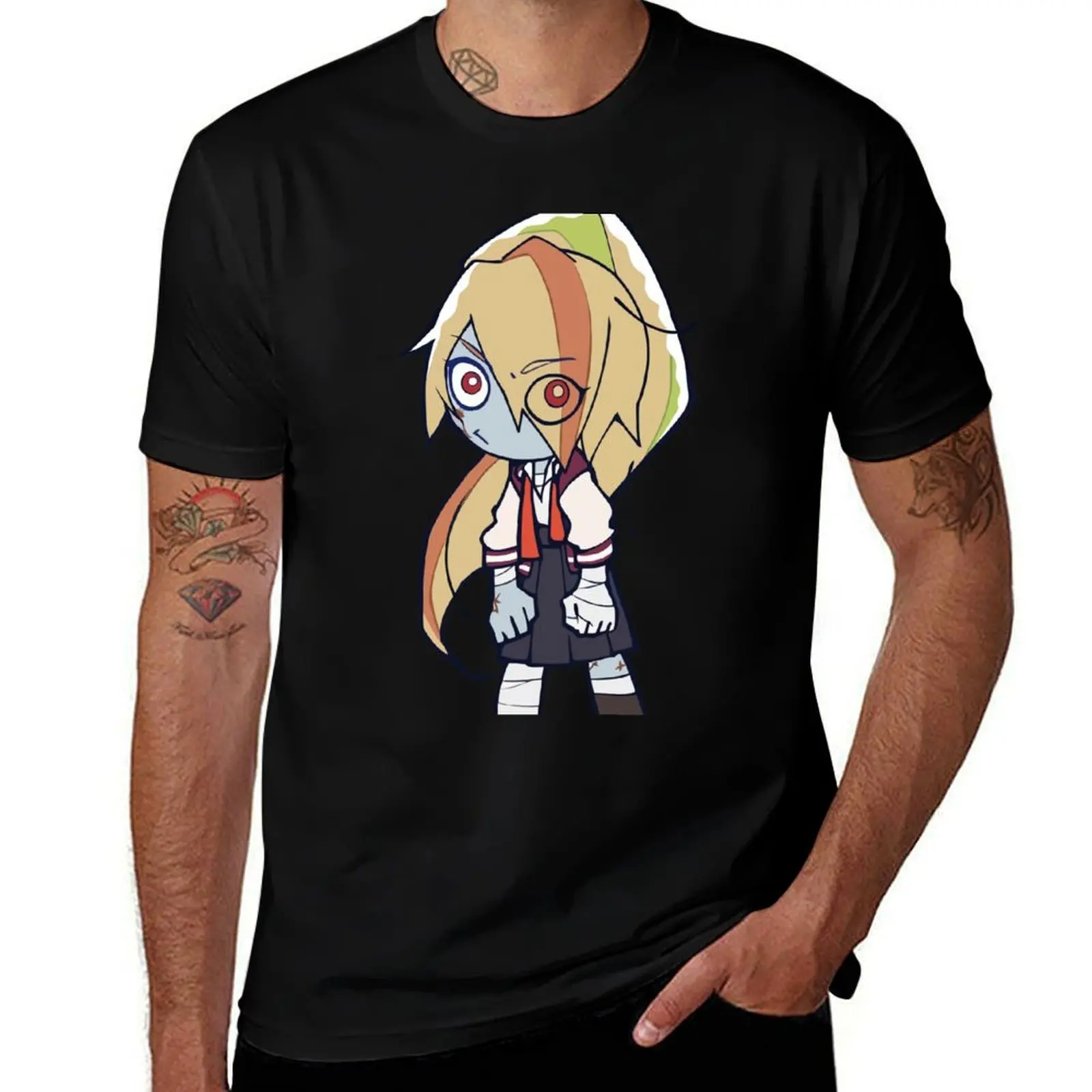 

Saki Zombie Chibi T-Shirt Big Size Short Sleeve Tee for Men