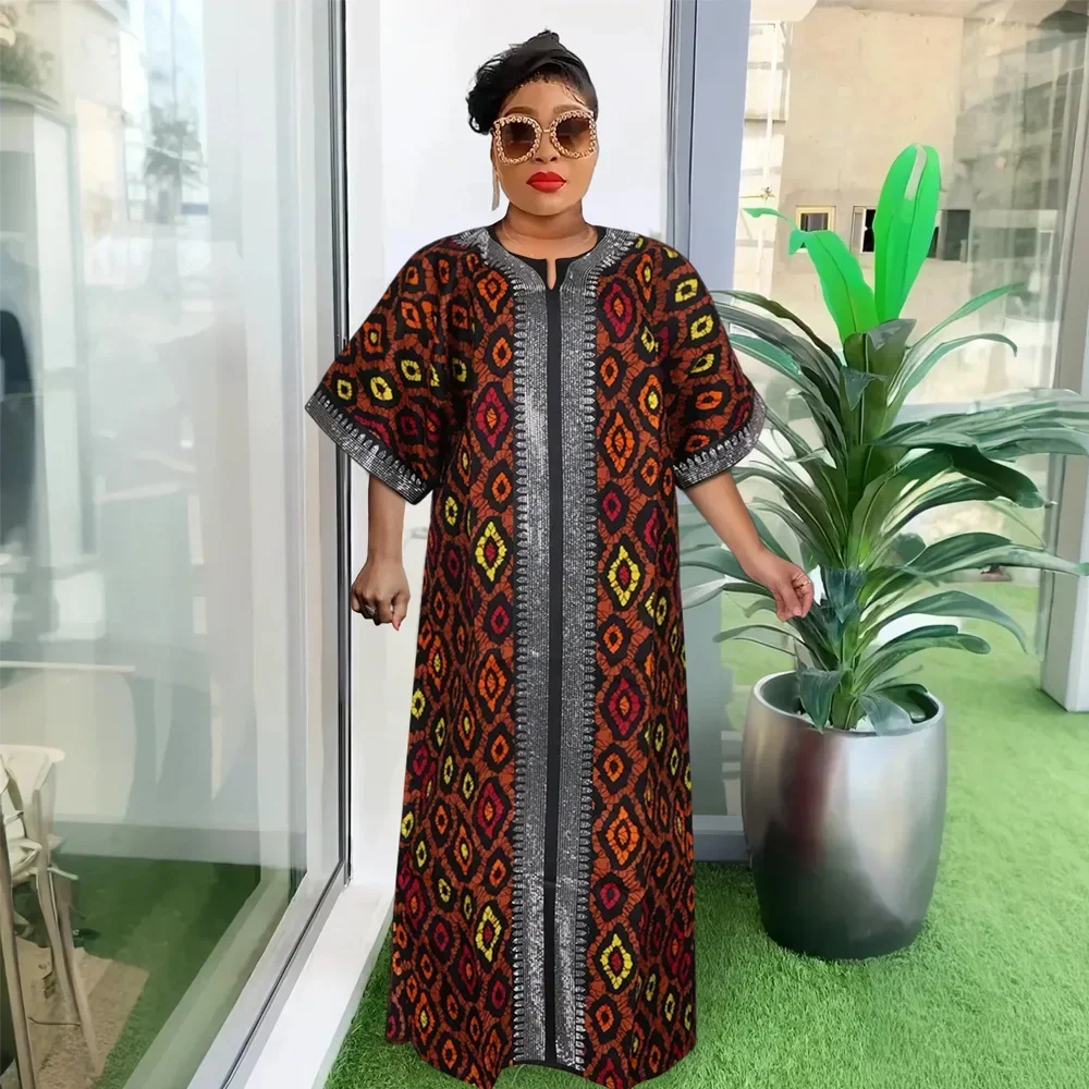 

Outfits 2024 African Dresses for Women Traditional Africa Clothing Dashiki Ankara Print Robe Kaftan Wedding Party Evening Gown