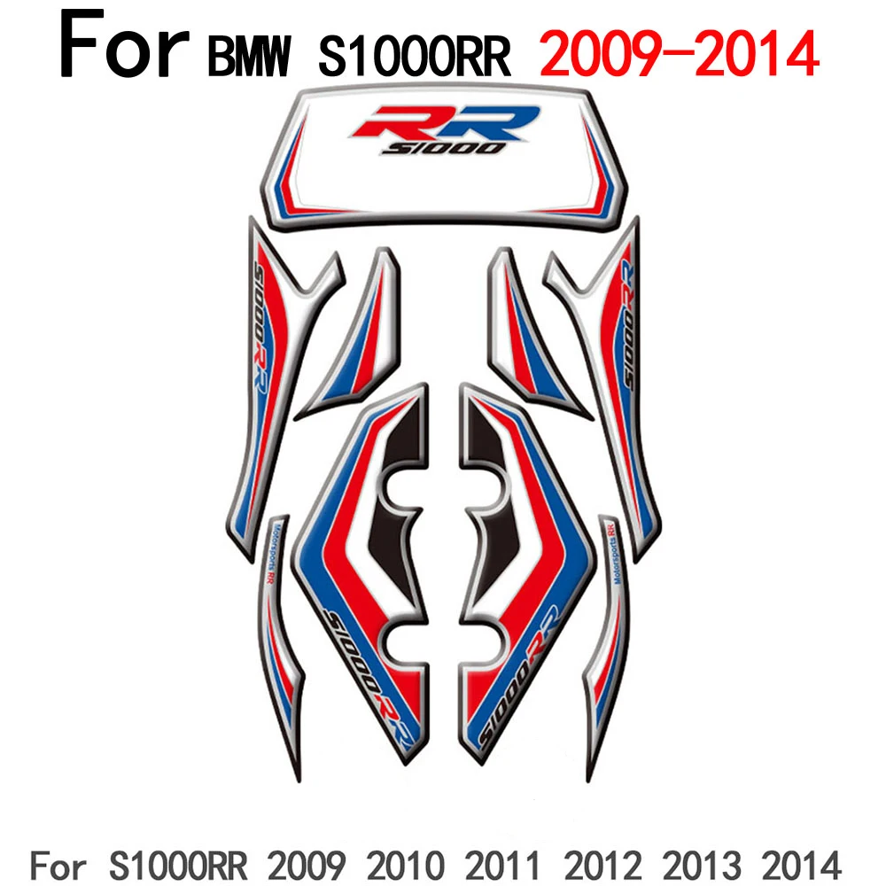 Transparent 3D Gel Motorcycle Rear Fairing fuel tank moto body protection sticker decals kit For BMW S1000RR S1000 RR 2009-2018