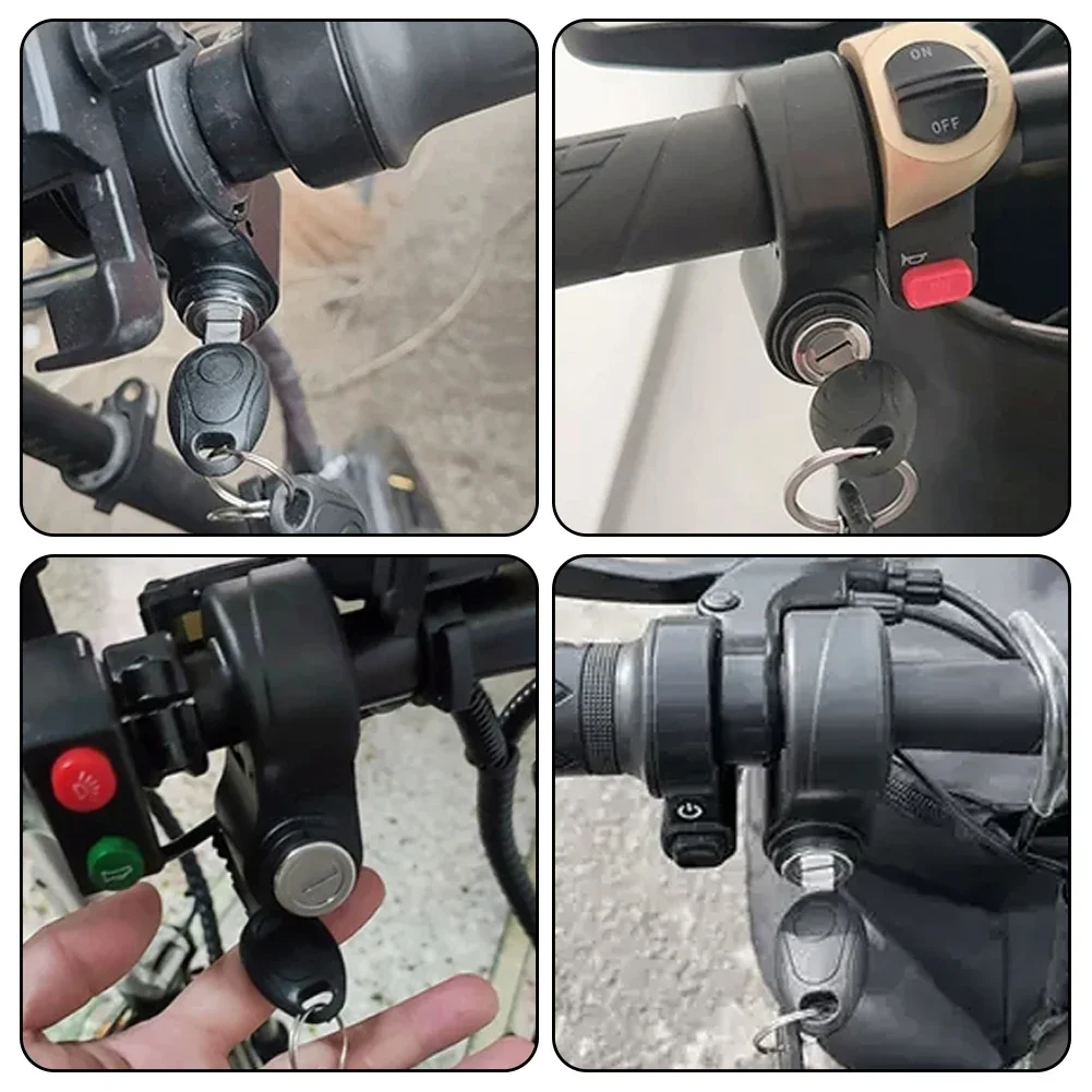 Diebstahlsicheres Elektroroller-Zündschloss, Stromschalter, Schlüsselzylinder, Langlebiger E-Bike-Ersatzschlosskern, Einfach zu Installierende Teile – Detail 6